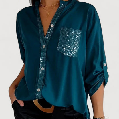 RENNA – SEQUIN DETAIL BLOUSE