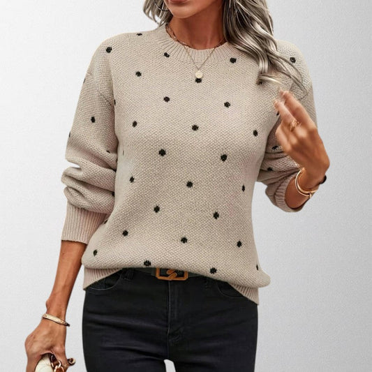 Grace – Polka Dot Knitted Sweater
