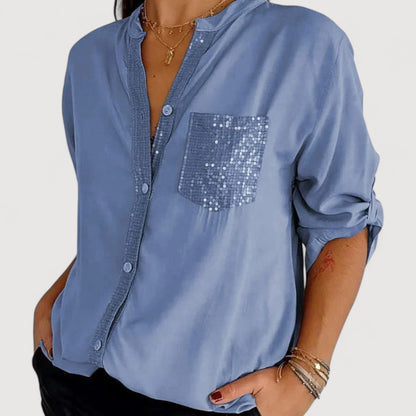 RENNA – SEQUIN DETAIL BLOUSE