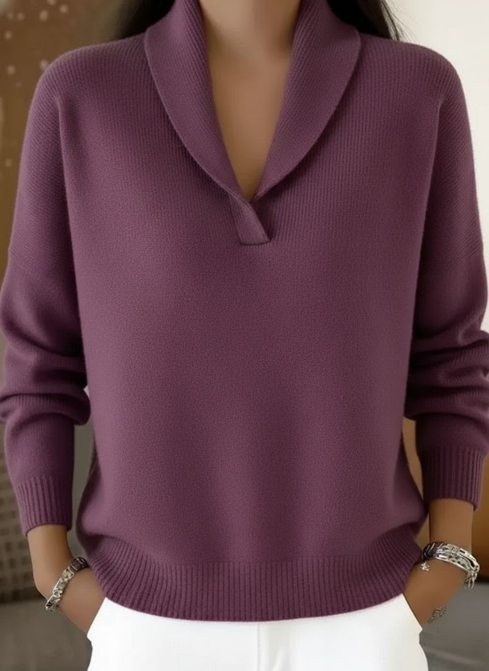 Constance | V-Neck Knit Jumper
