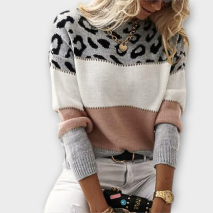 Cheyenne - Jumper With Leopard Print