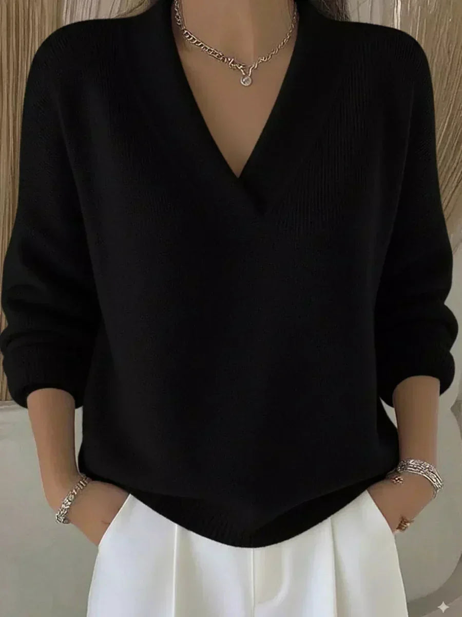 Vivienne | Relaxed V-Neck Jumper