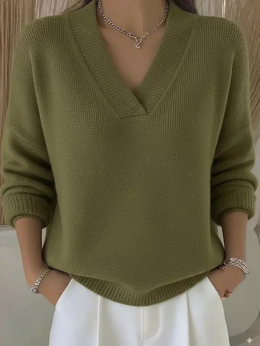 Vivienne | Relaxed V-Neck Jumper