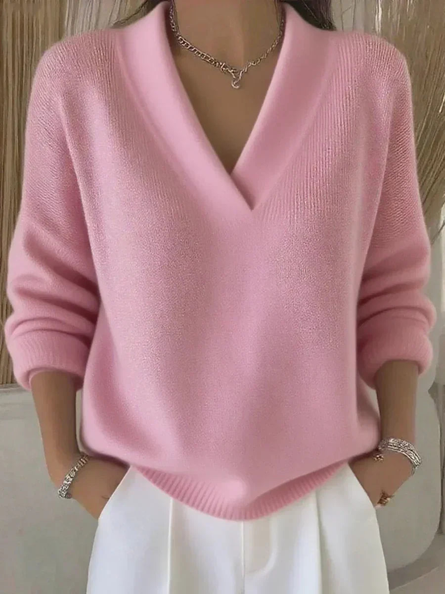 Vivienne | Relaxed V-Neck Jumper
