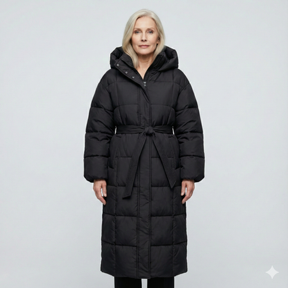 Carmen - Long Belted Puffer Coat