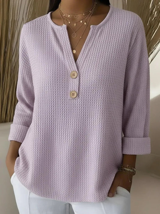 Edith | Henley Button Top