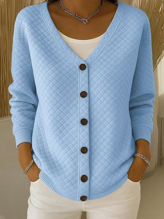 Margaret | Quilted Button Cardigan