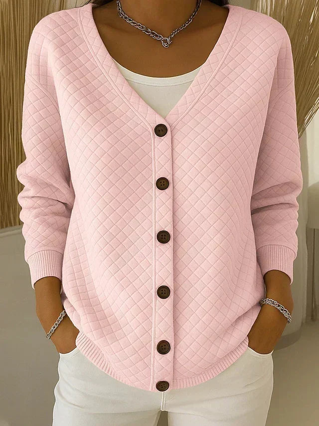 Margaret | Quilted Button Cardigan