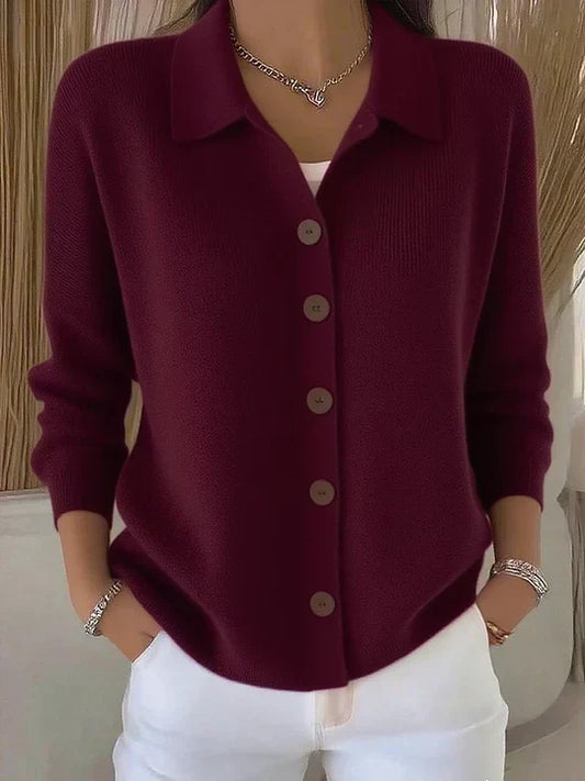 Cecily | Collared Button Cardigan