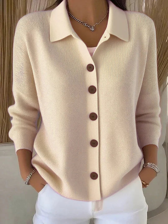 Cecily | Collared Button Cardigan