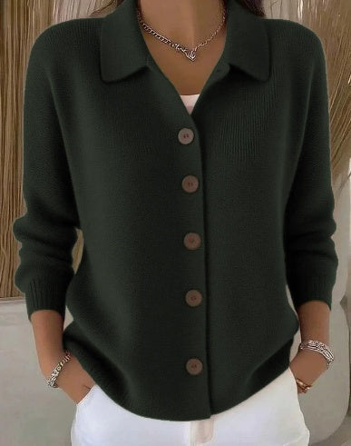 Cecily | Collared Button Cardigan