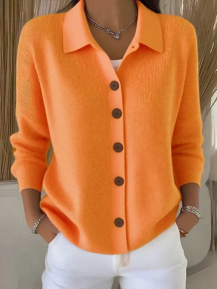 Cecily | Collared Button Cardigan