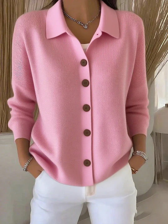 Cecily | Collared Button Cardigan
