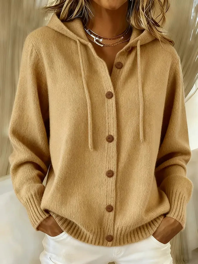 Clara | Hooded Button Cardigan