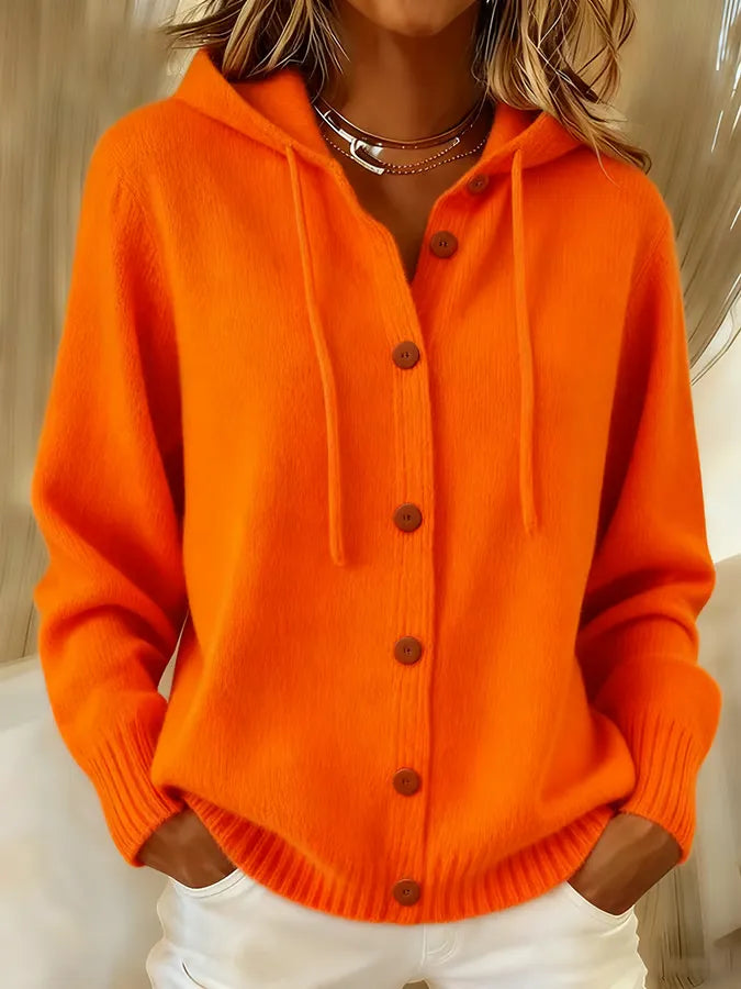 Clara | Hooded Button Cardigan