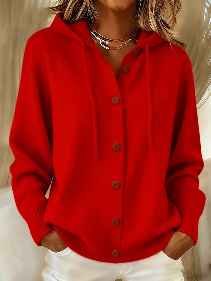 Clara | Hooded Button Cardigan