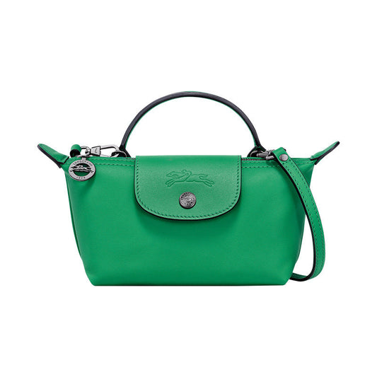 Mini Leather Longchamp Bag - Green