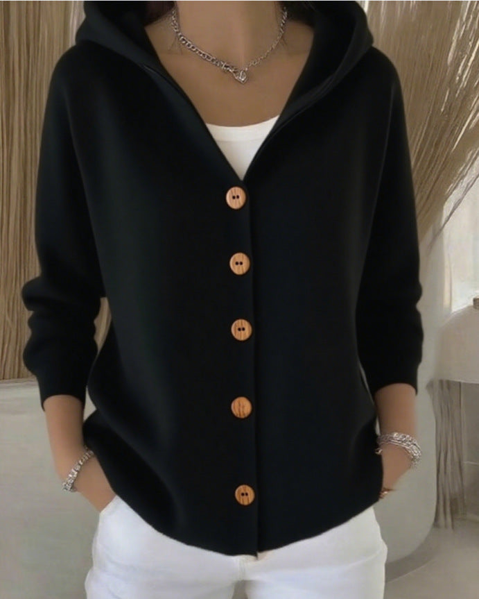 Harriet | Knitted Hooded Cardigan