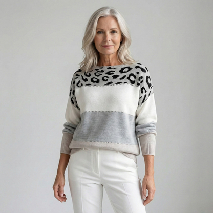 Cheyenne - Jumper With Leopard Print