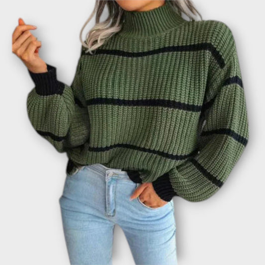 Chavala - Striped Turtleneck Jumper