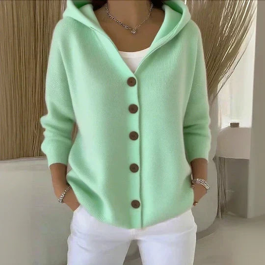 Harriet | Knitted Hooded Cardigan