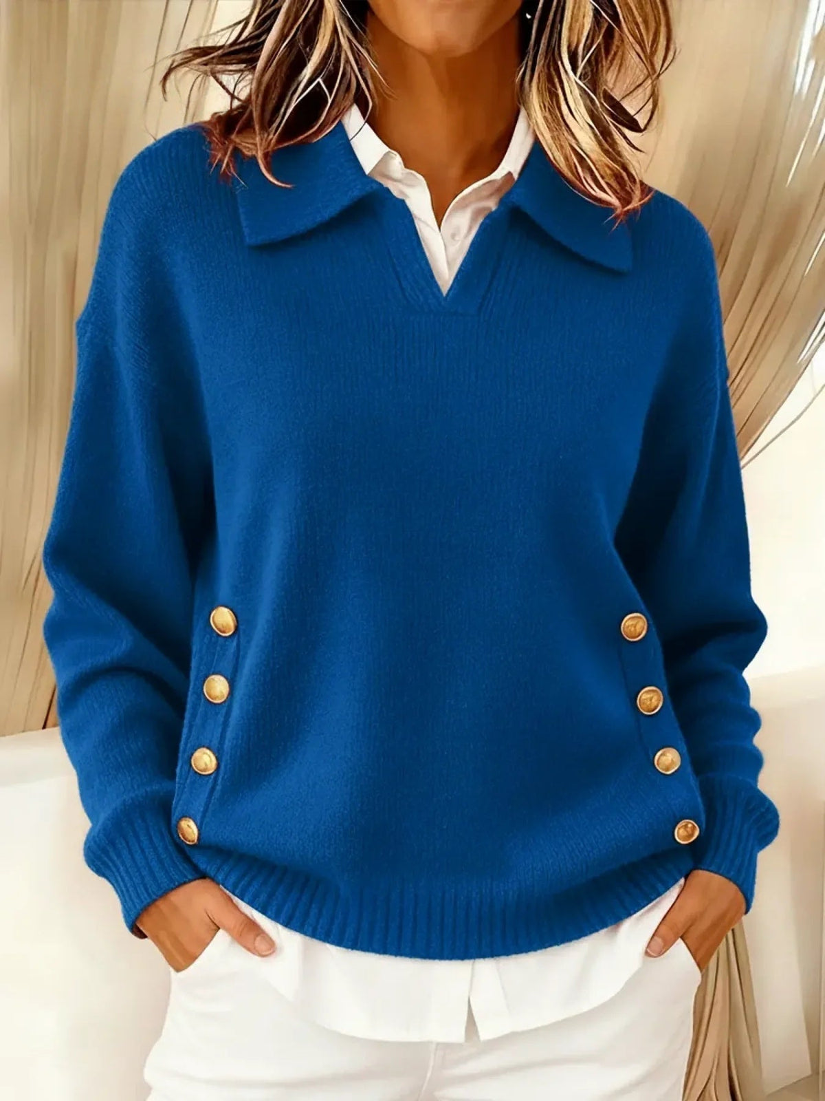 Rosalind | V-Neck Collar Jumper